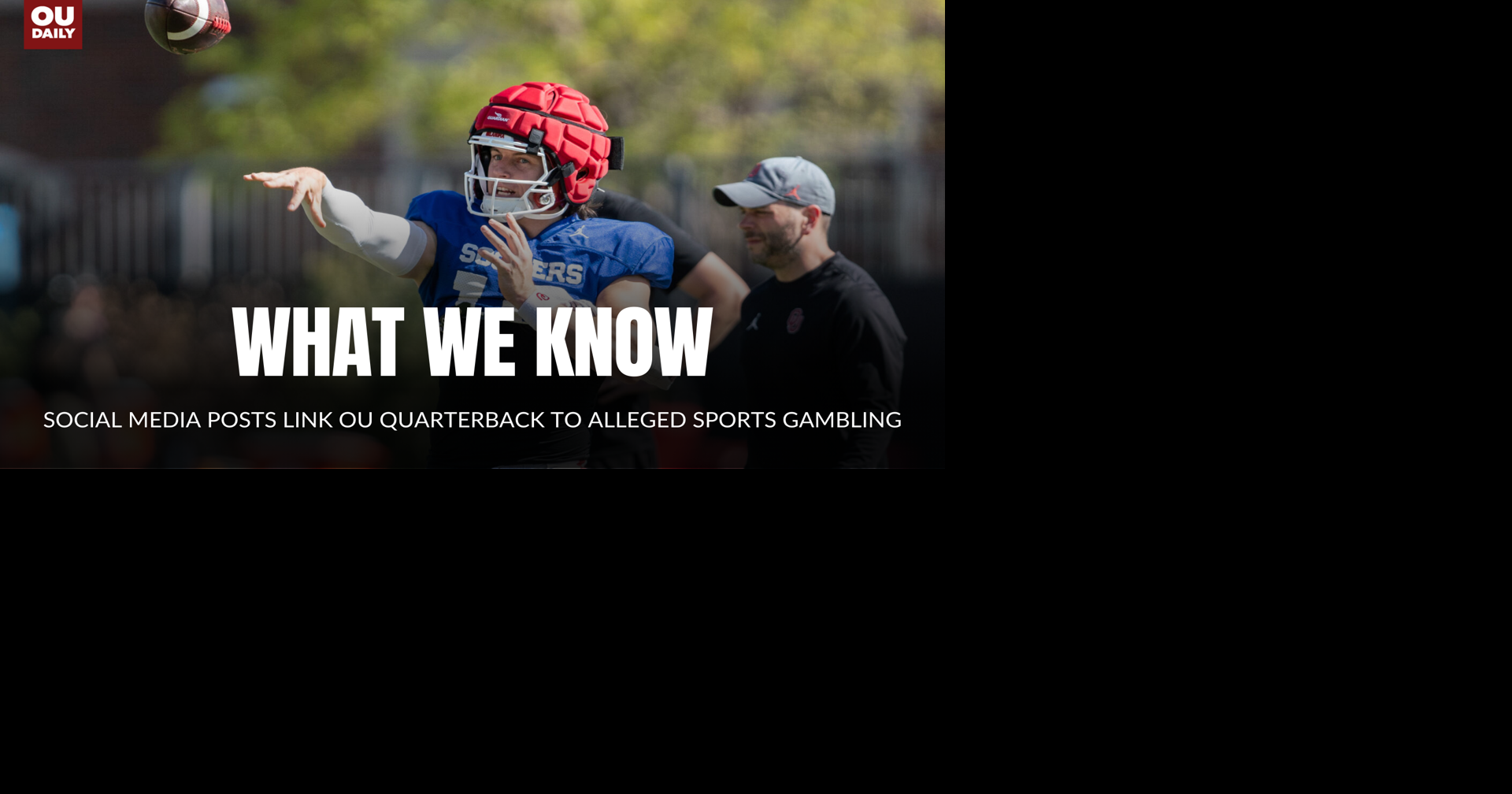 Social media posts link OU quarterback John Mateer to alleged sports gambling
