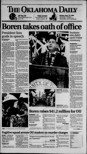 Boren takes oath of office
