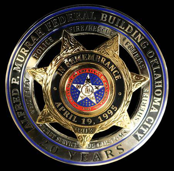 Norman PD badge commemorates anniversary of Murrah Building