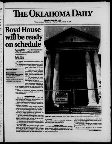 Boyd House will be ready on schedule