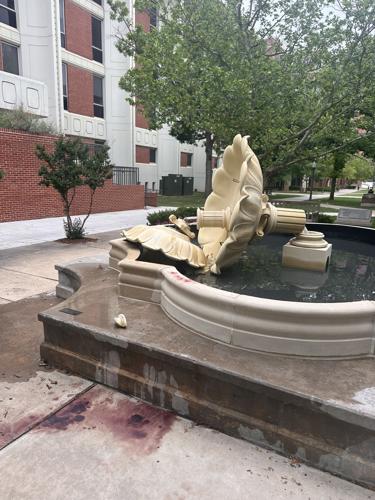 Engineering Quad fountain damaged