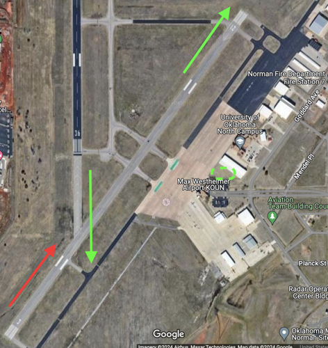 Max Westheimer runway shortening and extension