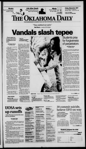 Vandals slash tepee