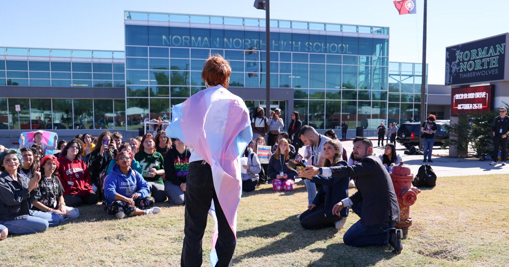 Students at Norman Public Schools protest Senate bill restricting gender-confirming restroom use - Vimarsana News