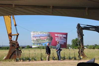 Attendees at the Rock Creek Entertainment District groundbreaking