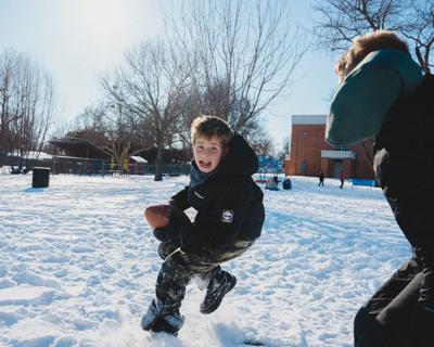 Monroe Elementary Snowball Fight