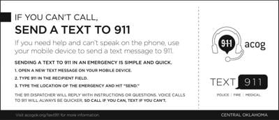 Norman, Oklahoma City area gains access to 911 texting in emergencies ...