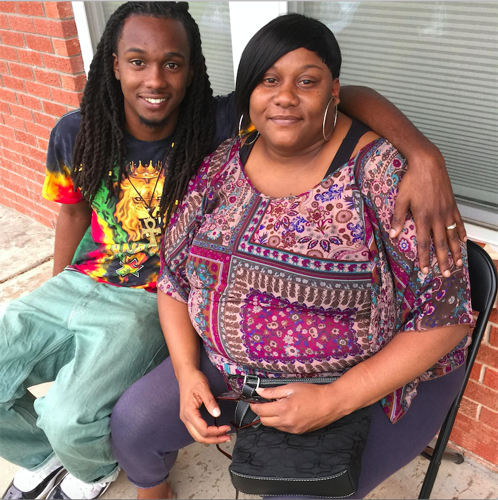 George Lee and his mother