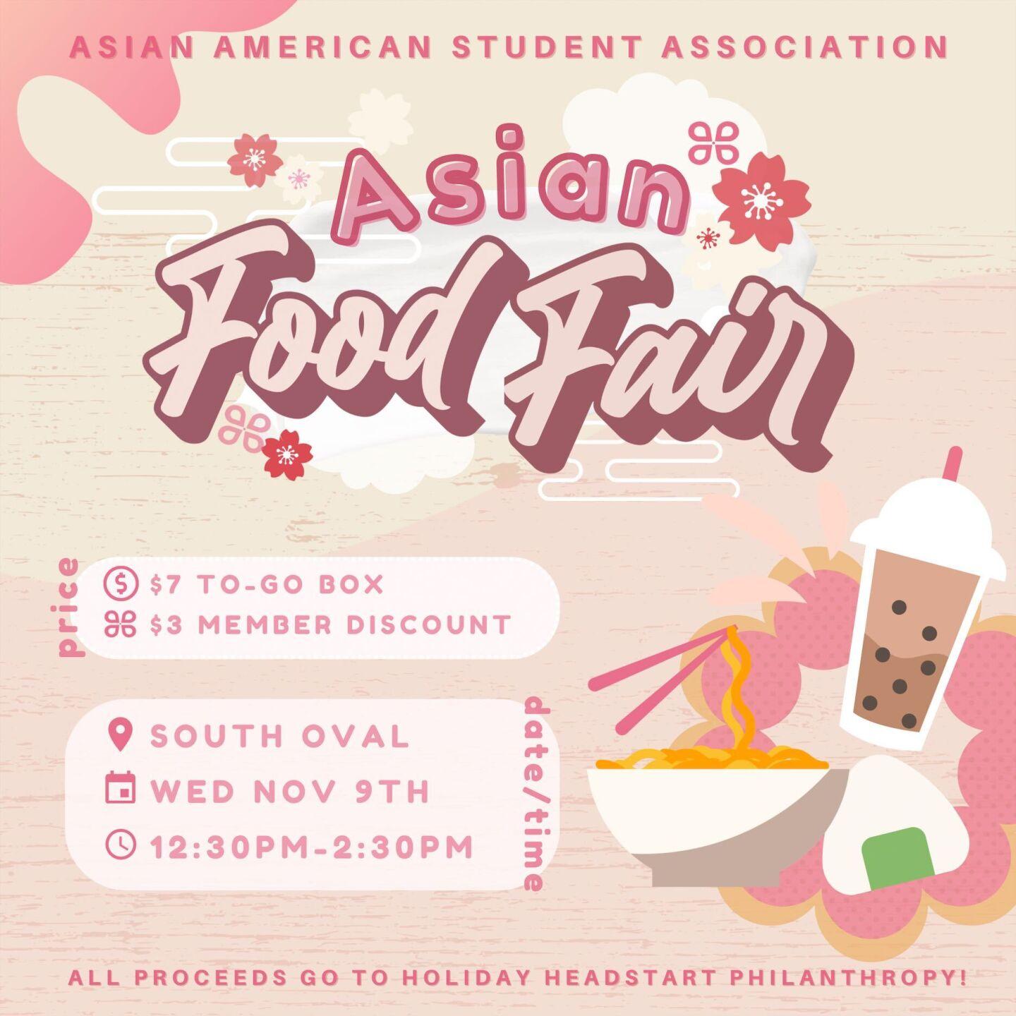 Asian American Student Association to host Asian Food Fair to raise
