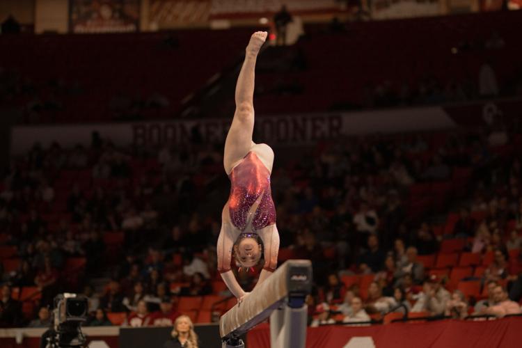 OU Women’s Gymnastics vs. Georgia on Jan 23.