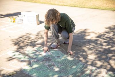 Sidewalk Chalking on the Soval