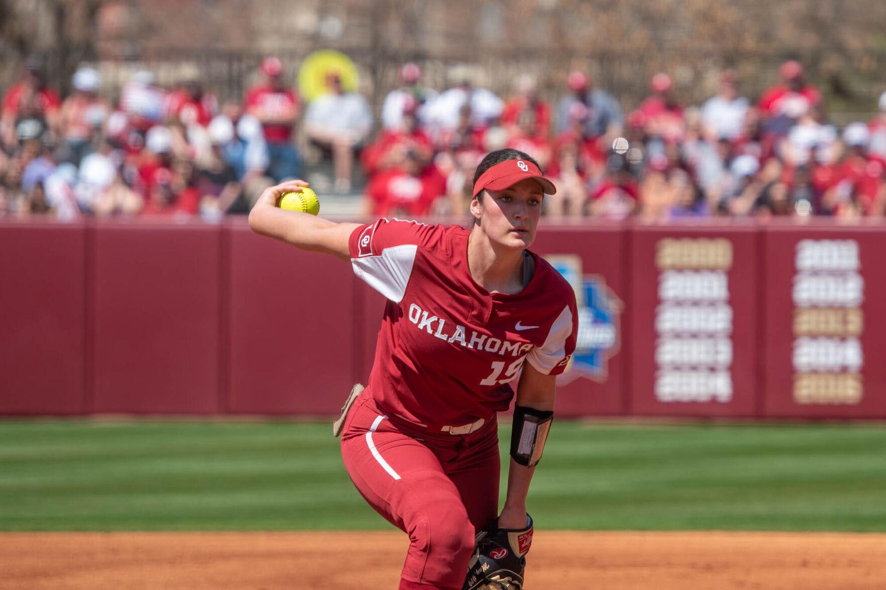 OU softball Nicole May tosses shutout, Sooners defense makes highlight