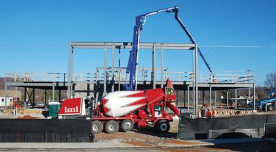Second floor poured in county services building