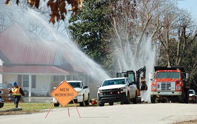 University Street geyser erupts