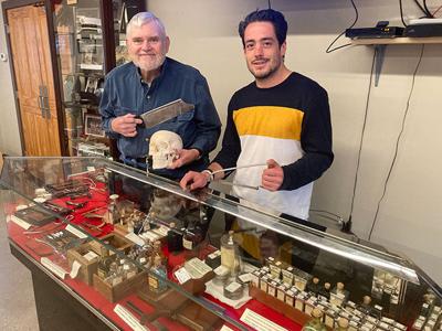 Civil War medical equipment on display at Depot Museum