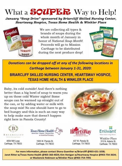 January Soup Drive To Benefit Mission Carthage News Panolawatchman Com