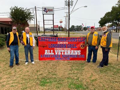 Carthage Noon Lions Club, Longhorn Grill serve lunch to veterans