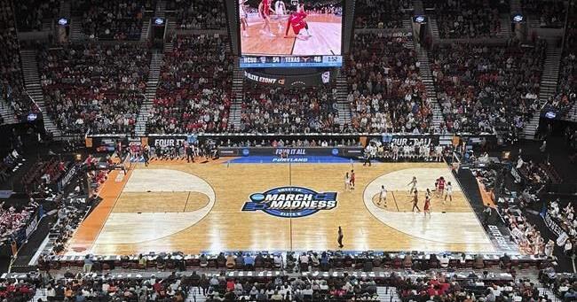 NCAA says a 3-point line was drawn 9 inches short at Portland women's regional by court supplier - Vimarsana News