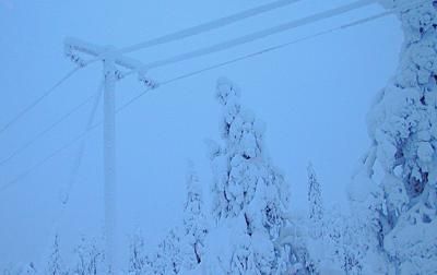 Frozen power lines