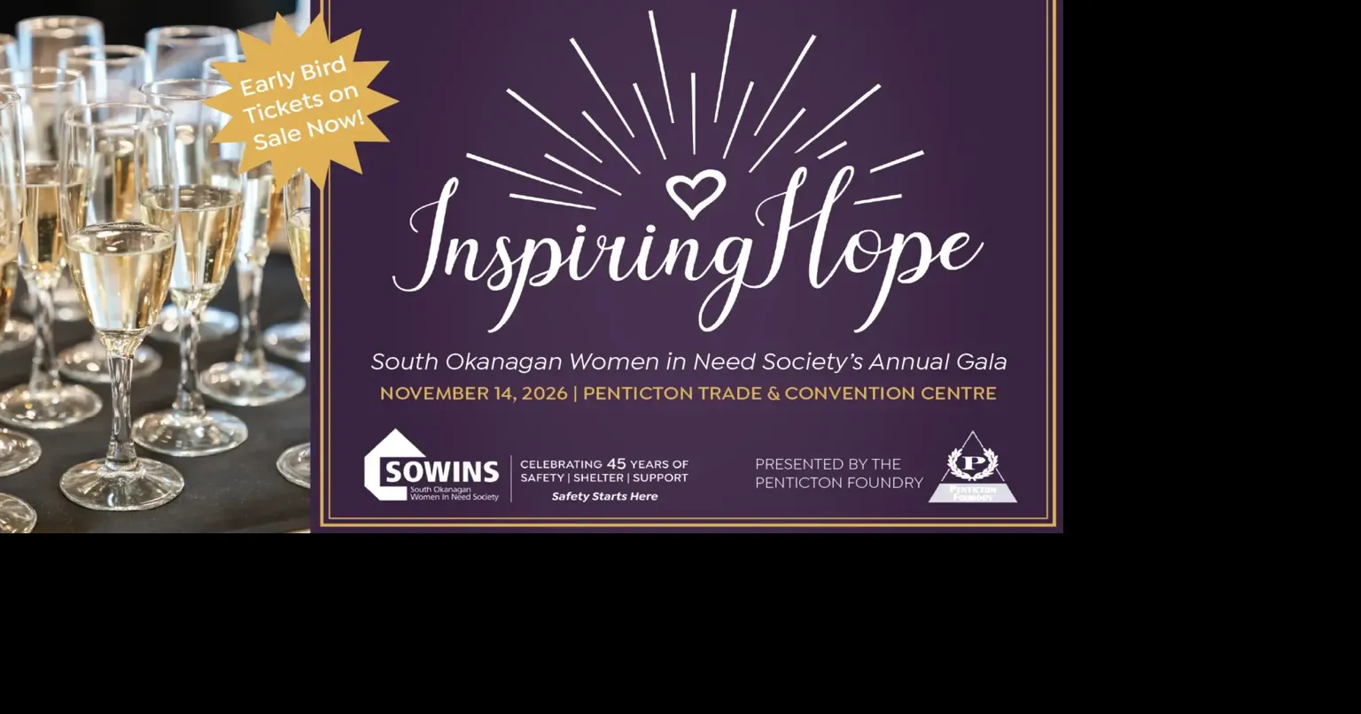 Early Bird Tix available now for the 2026 SOWINS Inspiring Hope Gala