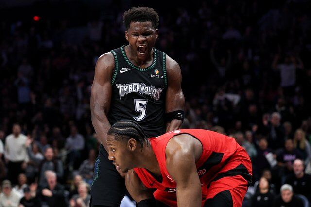 Anthony Edwards' big slam over RJ Barrett sparks Timberwolves to Anthony Edwards' big slam over RJ Barrett sparks Timberwolves to