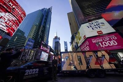 New Year's Eve in Times Square still on, with smaller crowd