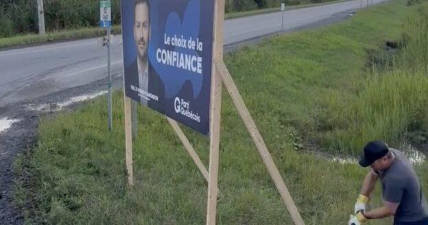 Election sign erected, destroyed in Kahnawake