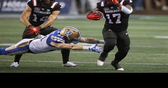 Ottawa defence delivers as Redblacks hold off the Winnipeg Blue Bombers 23-19