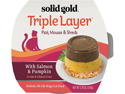 solid gold triple layer cat food