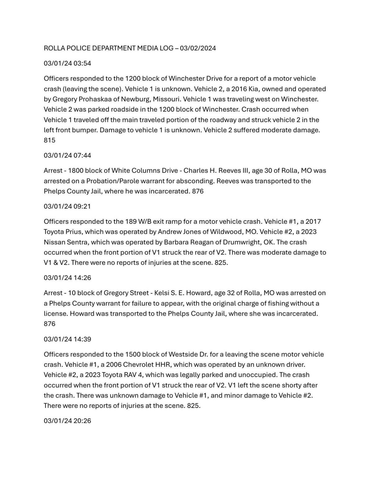 Rolla Police Reports - 50abb1p
