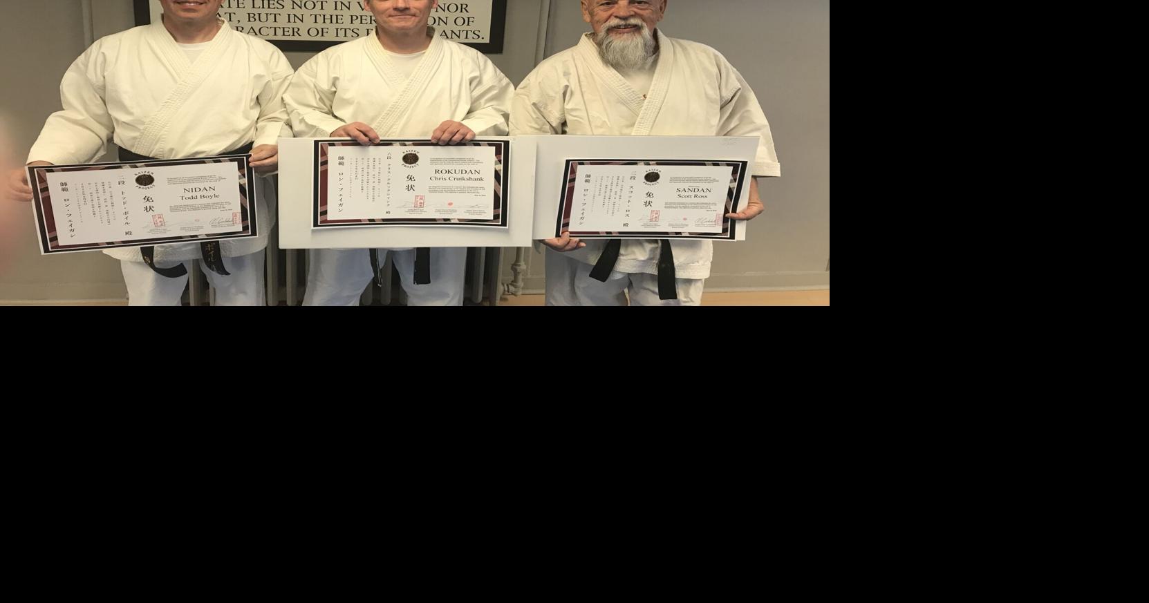 Karate club black belts awarded new degrees