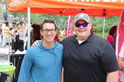 ken carman fan lima anthony cleveland poses lunch event left during