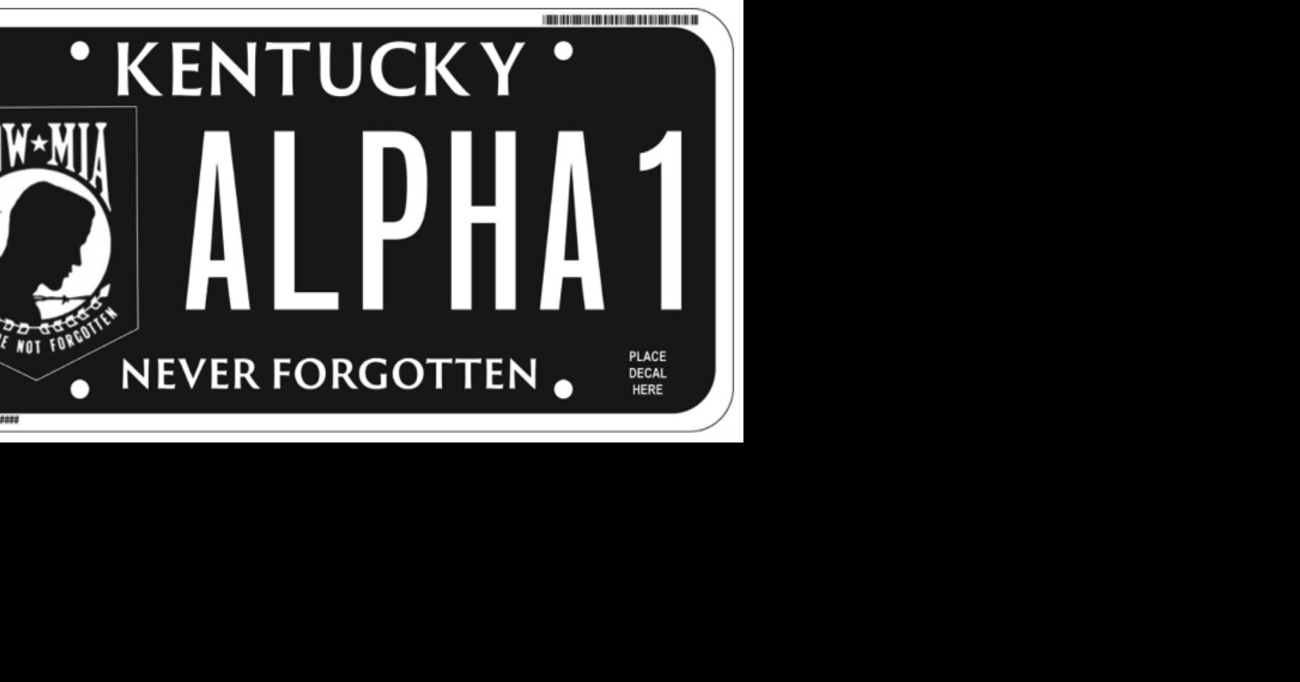 POWMIA specialty license plates now available for Kentucky drivers