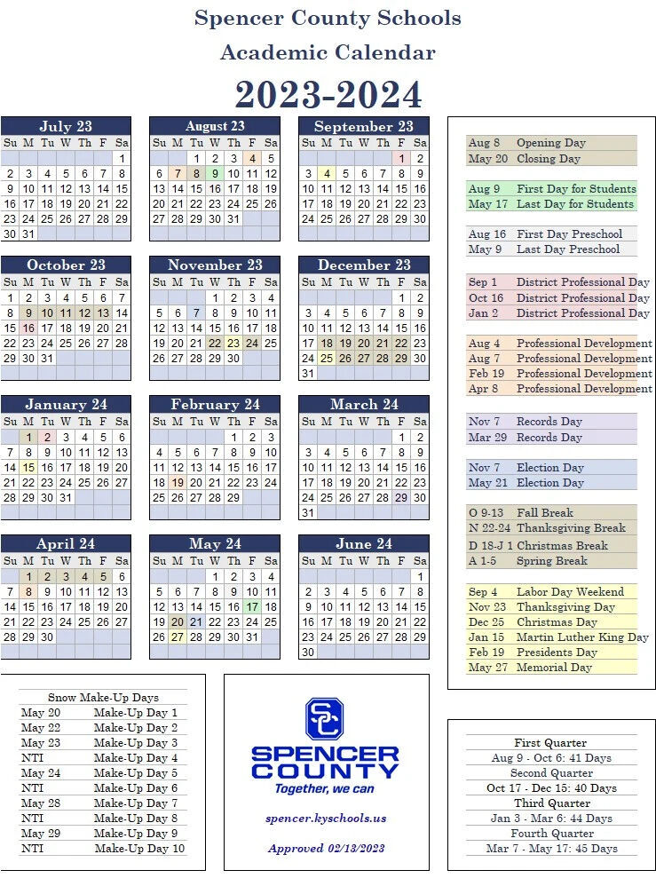 School board approves 2023-24 academic calendar | Spencer Magnet | pmg-ky1.com School board approves 2023-24 academic calendar | Spencer Magnet | pmg-ky1.com