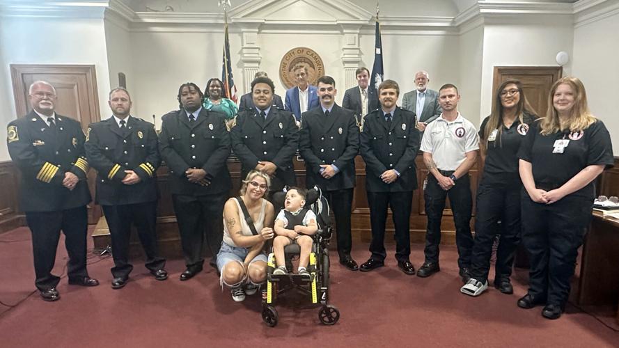 Firefighters, EMTs honored for saving young boy’s life in 2024 | Camden ...