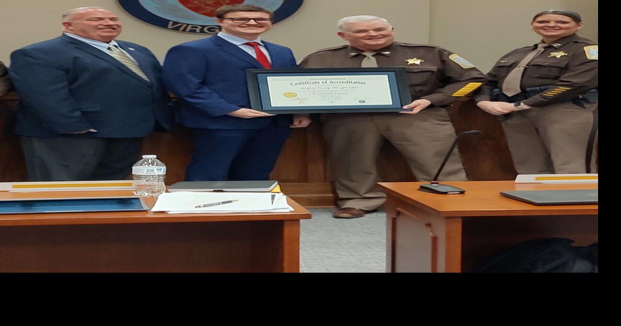 Sheriff receives accreditation certificate at Supervisors meeting