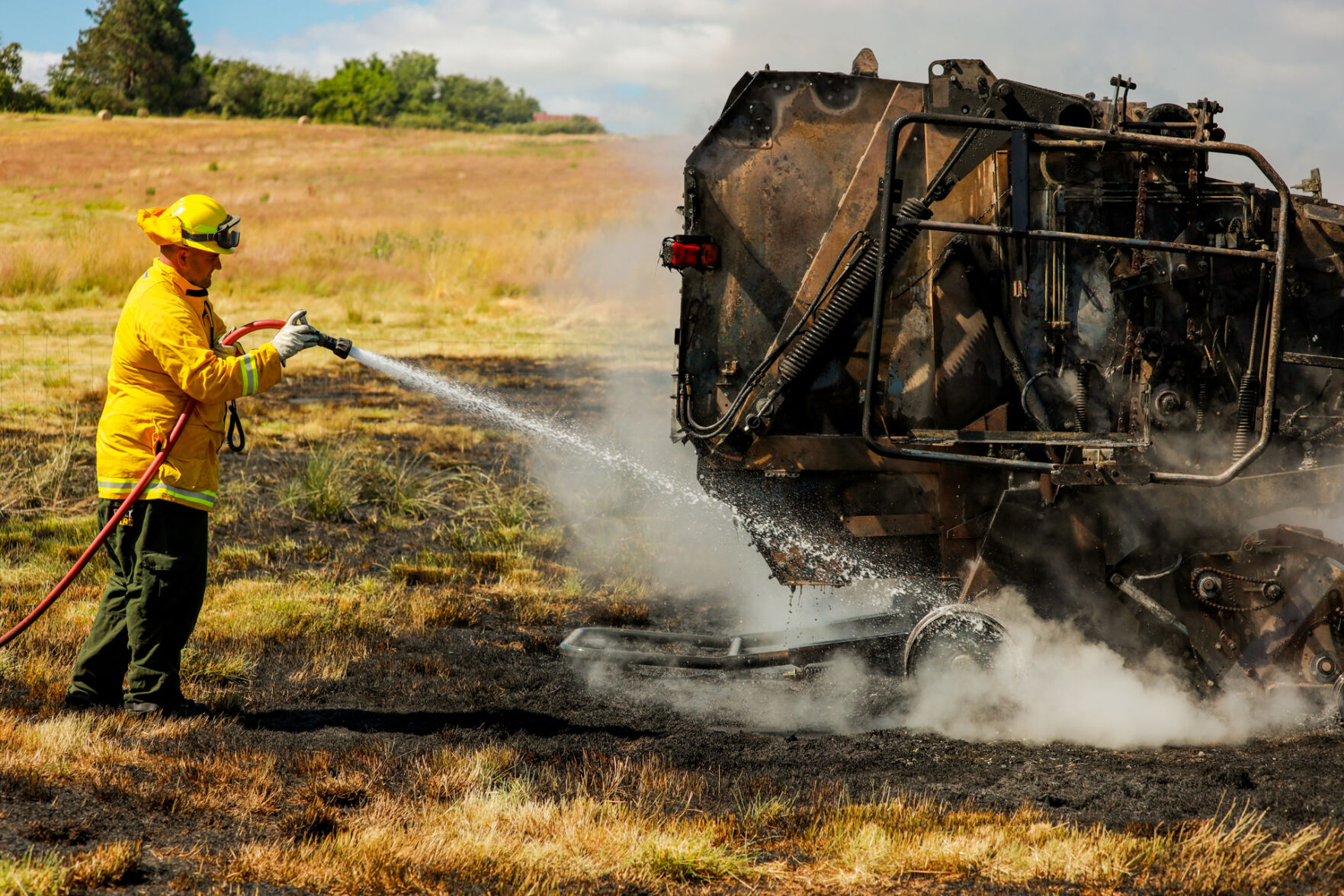 Firefighters stop grass fire from spreading to nearby livestock | News ...