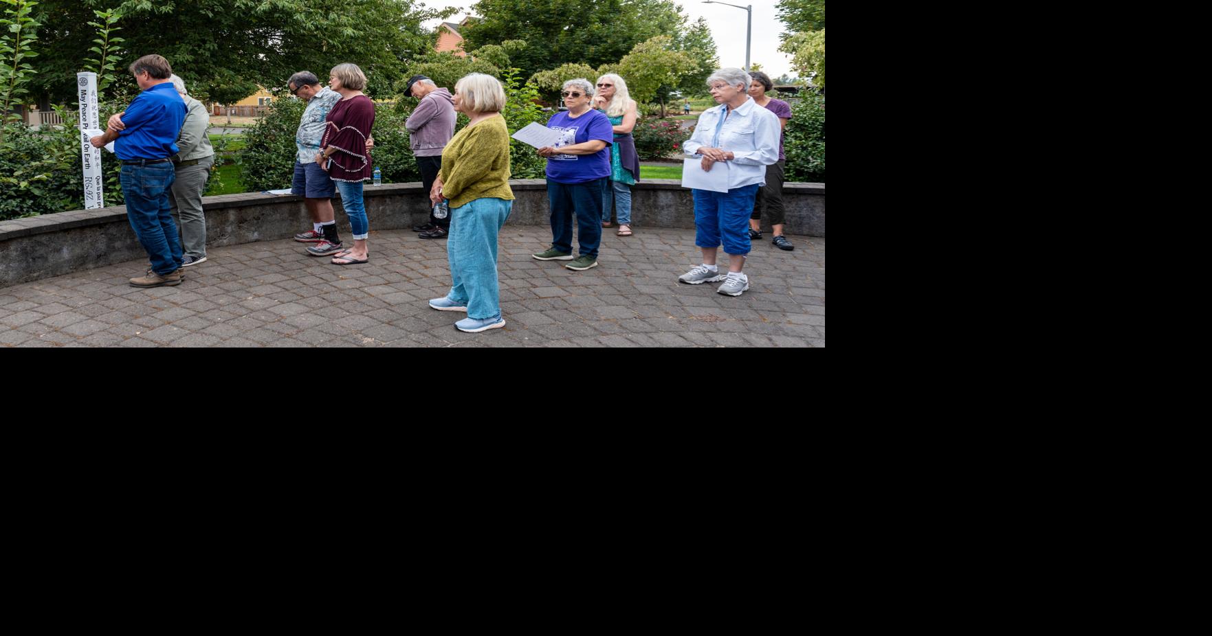 A family reunites as Monmouth’s Edwards Addition receives a peace pole