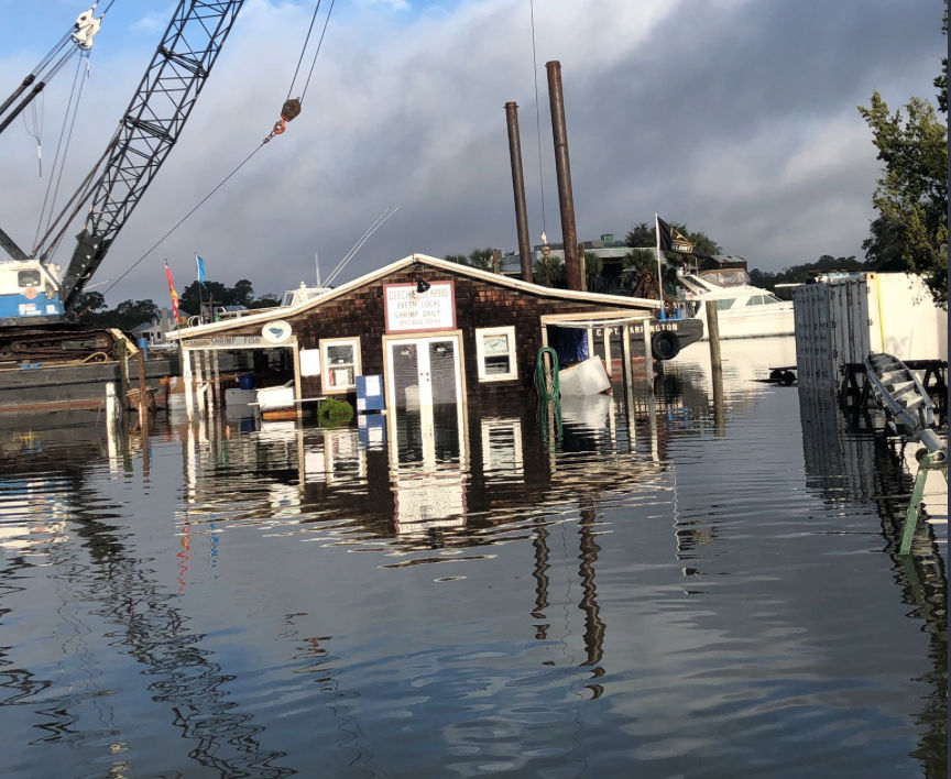 High tide that inundated roads around Charleston was 6th highest on