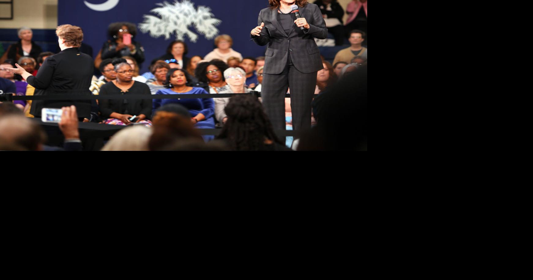 Kamala Harris introduces herself to South Carolina with BBQ and a town hall
