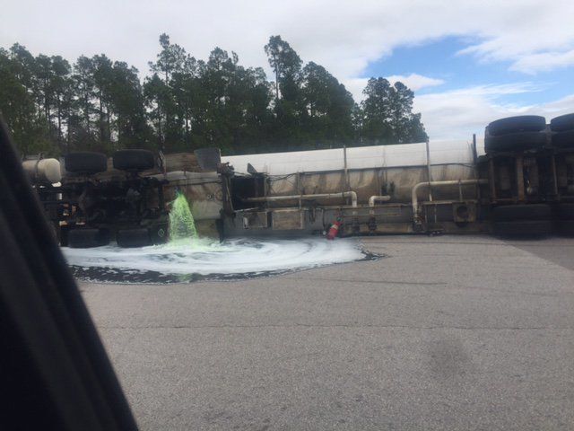 Tanker truck overturns near Aiken County border, spills thousands of ...