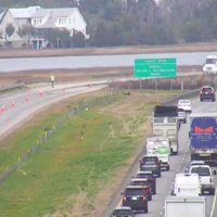Alle Fahrspuren der I-526 Richtung Westen bei West Ashley nach teilweiser ...