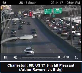 Crash that closed 2 southbound lanes on Ravenel Bridge cleared