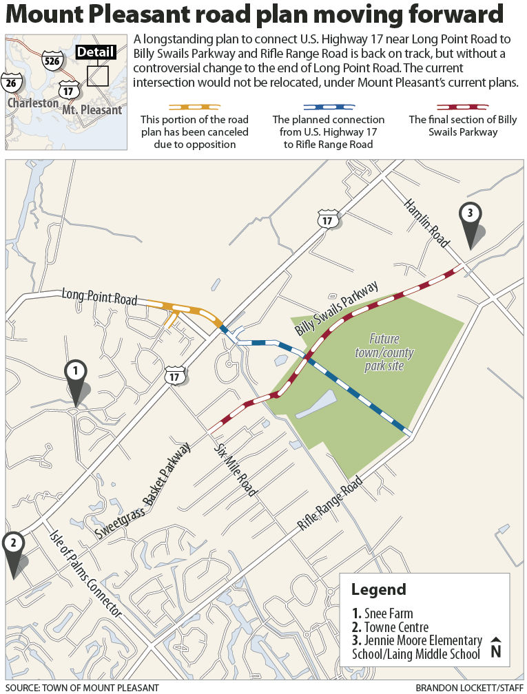 New Mount Pleasant road connecting U.S. Highway 17 and Rifle Range Road ...