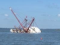 Jamie Lynn shrimp boat sinking near mouth of Shem Creek