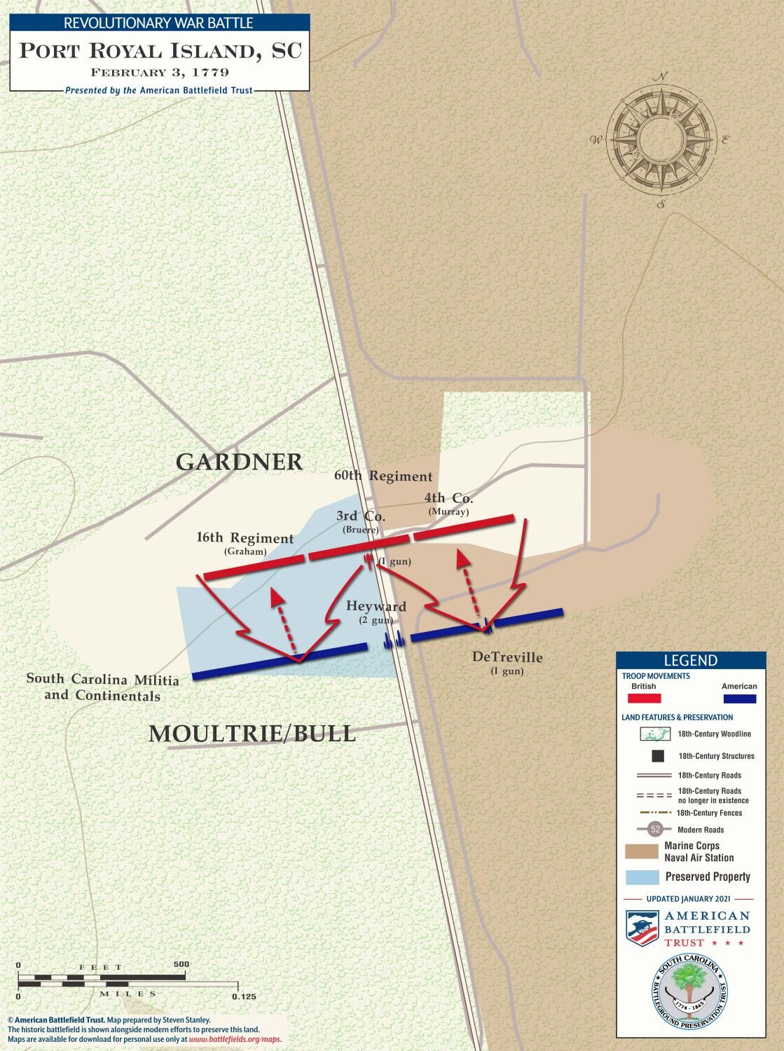 1779 Revolutionary War battle site found near Beaufort, secured for ...