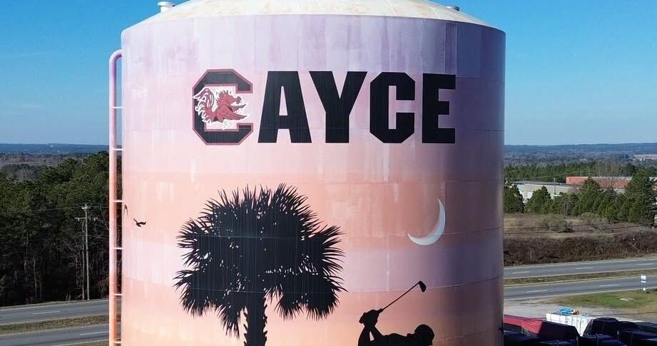 ‘I hate it’s gone’: Cayce paints over beloved ‘Carolina Sunset’ mural on local water tower