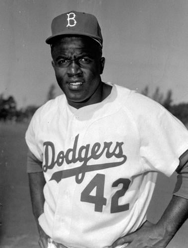 Jackie Robinson's 42 in Dodger blue for all uniforms on April 15