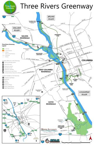 What is the timeline for Columbia SC’s riverfront park?