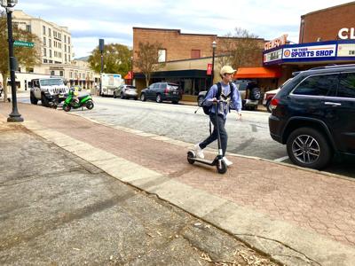 Clemson e-scooter downtown